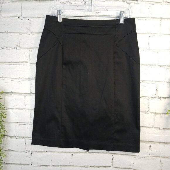 WORTHINGTON BLACK PENCIL SKIRT, SIZE 10, ABOVE THE KNEE LENGTH,WOMENS - Picture 2 of 8